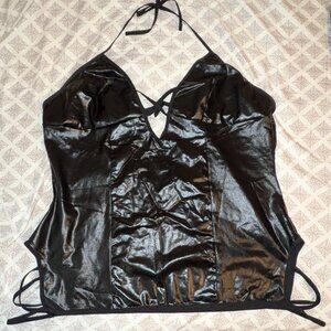 Black criss cross mini dress (slip/lingerie)